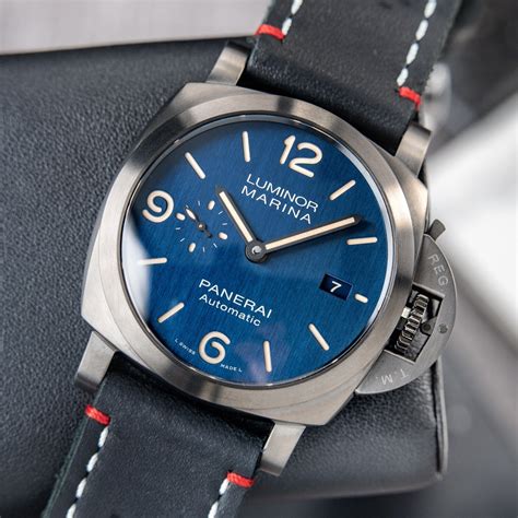 panerai luminor marina blue dial.